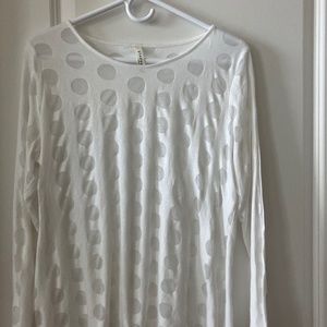 White sheer lightweight  top